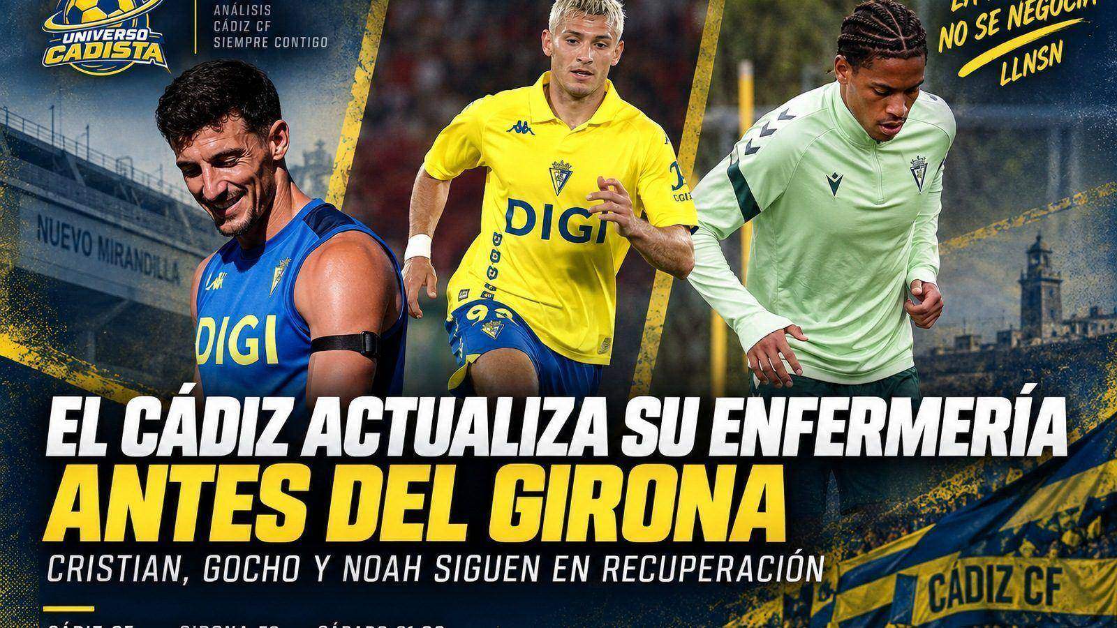 Actualización de la enfermería del Cádiz CF antes del partido contra el Girona