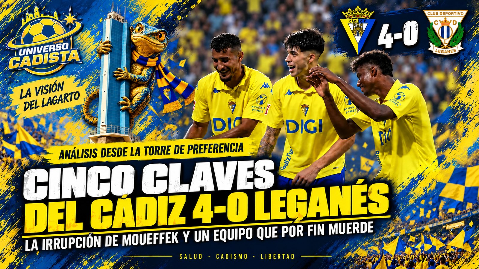 Análisis del Lagarto: cinco claves del Cádiz 4-0 Leganés