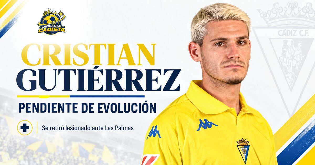 Cristian Gutiérrez, pendiente de evolución tras lesionarse ante Las Palmas