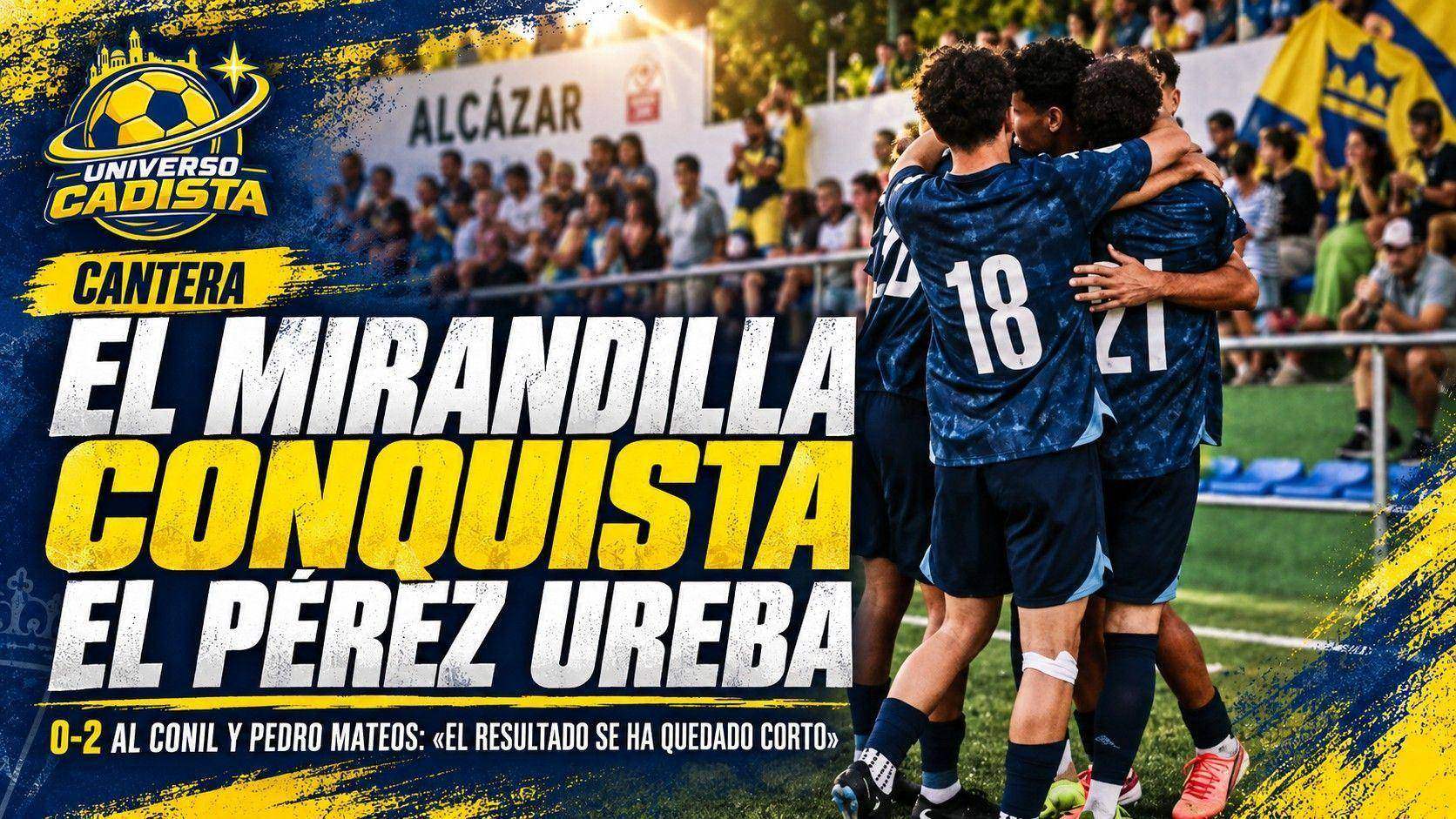 Montaje de Universo Cadista sobre la victoria del Mirandilla en Conil