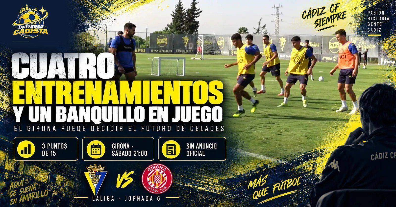 Jugadores del Cádiz CF en un rondo durante el entrenamiento en la ciudad deportiva