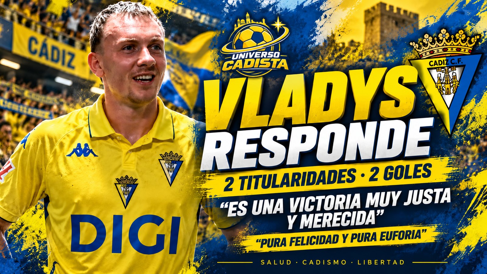 Vladys tras marcar ante el Leganés