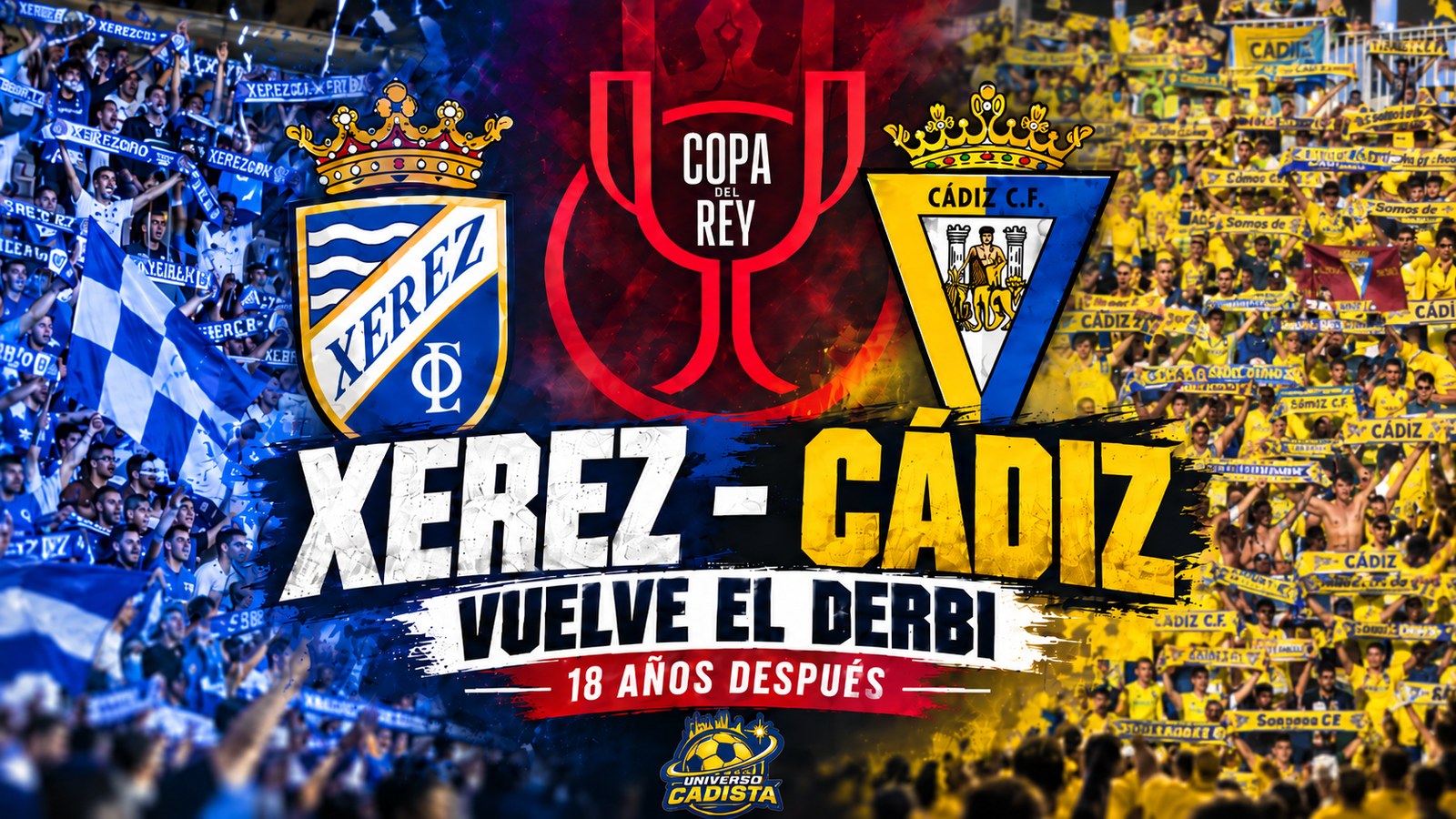 Xerez CD - Cádiz CF: vuelve el derbi en la Copa del Rey 18 años después